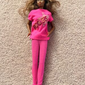 Barbie and the Rockers 1986 Dee Dee Pink Doll with Star Shirt